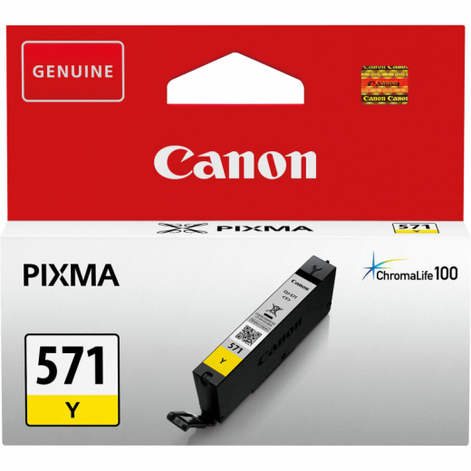 Canon Tintenpatrone 0388C001 CLI-571Y 7ml gelb, - CANCLI571Y