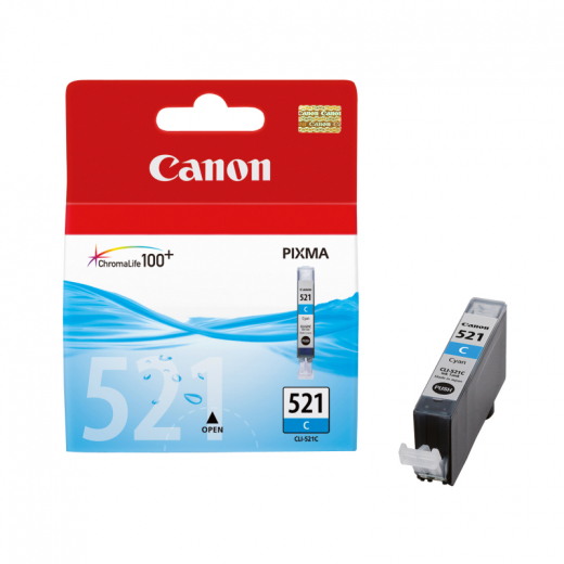 Canon Tintenpatrone 2934B001 CLI521C 9ml cyan, - CANCLI521C