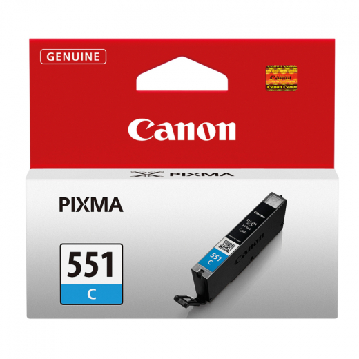 Canon Tintenpatrone 6509B001 CLI551C 7ml cyan, - CANCLI551C