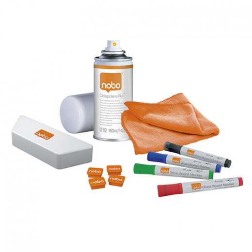 Nobo Starterkit für Glas-Whiteboards,