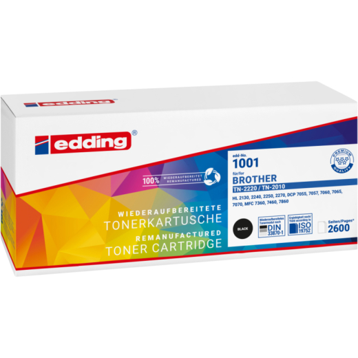 edding Toner 18-1001 wie Brother TN-2220 2.600Seiten schwarz, - EDD181001