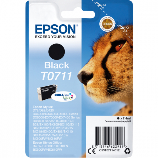 Epson Tintenpatrone C13T07114012 245Seiten 7,4ml schwarz, - EPST07114012