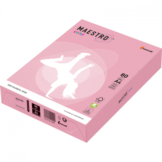 MAESTRO Kopierpapier color A4 9417-PI25A80S rosa 500Bl., - 110003532