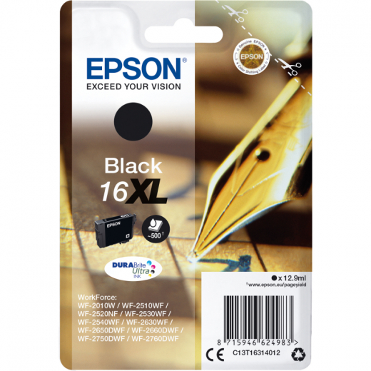 Epson Tintenpatrone C13T16314012 12,9ml schwarz, - EPST16314012