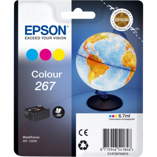 Epson Tintenpatrone C13T26704010 267 6,7ml 200Seiten c/m/y, - EPST26704010