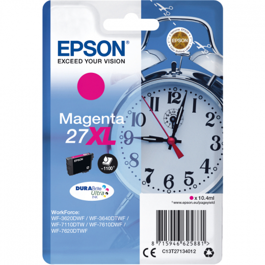 Epson Tintenpatrone C13T27134012 27XL 1.100Seiten 10,4ml magenta, - EPST27134012