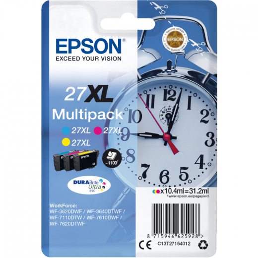 Epson Tintenpatrone C13T27154012 27XL c/m/y 3 St./Pack., - EPST27154012