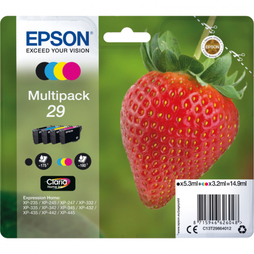 Epson Tintenpatrone C13T29864012 sw/c/m/y 4 St./Pack., - EPST29864012