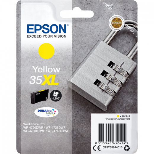 Epson Tintenpatrone C13T35944010 35XL 20,3ml gelb, - EPST35944010