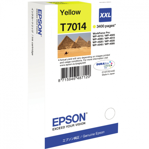 Epson Tintenpatrone C13T70144010 T7014 3.400Seiten 34ml gelb, - EPST70144010