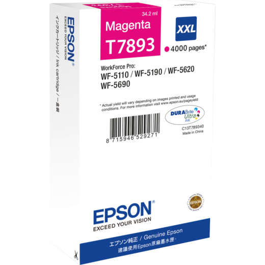 Epson Tintenpatrone C13T789340 79XXL 4.000Seiten magenta, - EPST789340