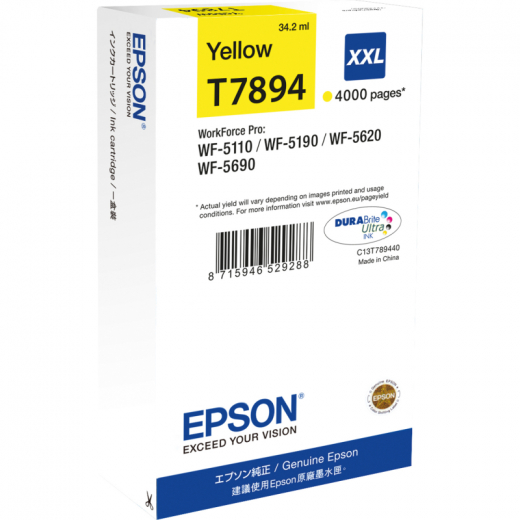 Epson Tintenpatrone C13T789440 79XXL 4.000Seiten gelb, - EPST789440