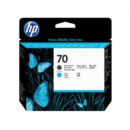 HP Druckkopf C9404A 70 mattschwarz/cyan, - HPAC9404A