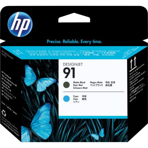 HP Druckkopf C9460A 91 matt schwarz+cyan, - C9460A