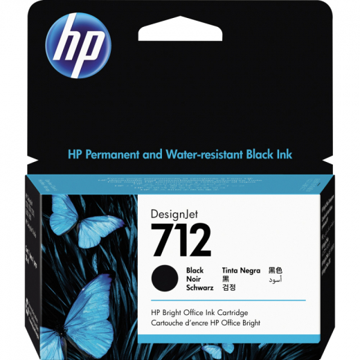 HP Tintenpatrone 3ED70A 712 38ml schwarz, - 577722