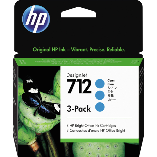 HP Tintenpatrone 3ED77A 712 29ml cyan 3 St./Pack, - 577725001