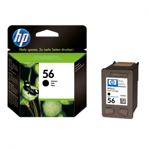 HP Tintenpatrone C6656AE 56 19ml schwarz, - HPAC6656AE