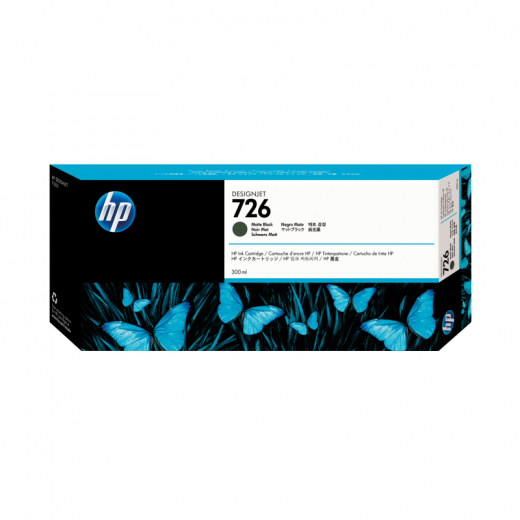 HP Tintenpatrone CH575A 726 300ml mattschwarz, - HPACH575A