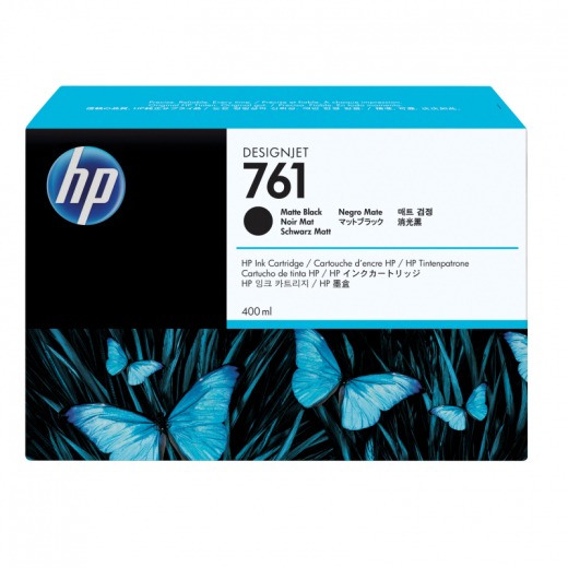 HP Tintenpatrone CM991A 761 400ml mattschwarz, - HPACM991A