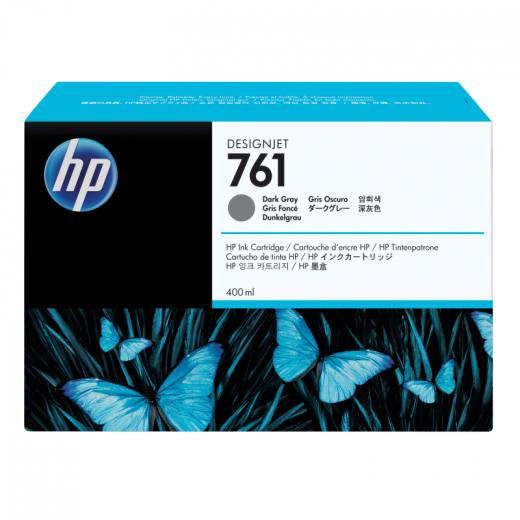 HP Tintenpatrone CM996A 761 400ml dunkelgrau, - HPACM996A