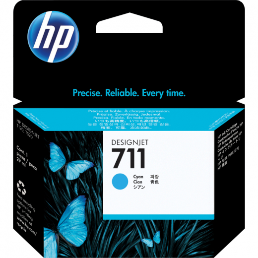 HP Tintenpatrone CZ130A 711 29ml cyan, - HPACZ130A