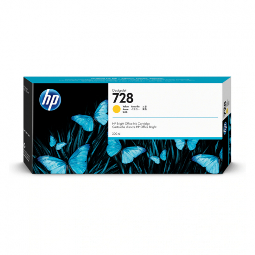 HP Tintenpatrone F9K15A 728 300ml gelb, - 576648008