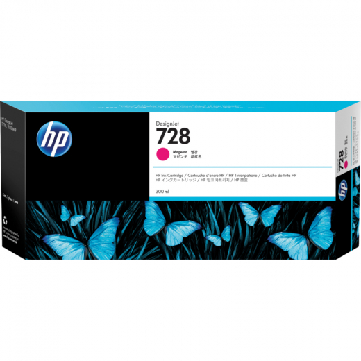 HP Tintenpatrone F9K16A 728 300ml magenta, - 576648015