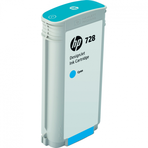 HP Tintenpatrone Nr.728 F9J67A HC 130ml cyan, - HPAF9J67A