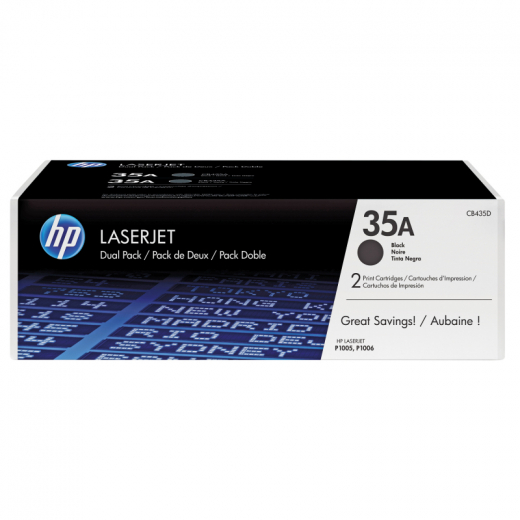 HP Toner CB435AD 35A 1.500Seiten schwarz 2 St./Pack., - HPACB435AD