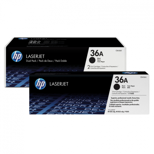 HP Toner CB436AD 36A 2.000Seiten schwarz 2 St./Pack., - HPACB436AD