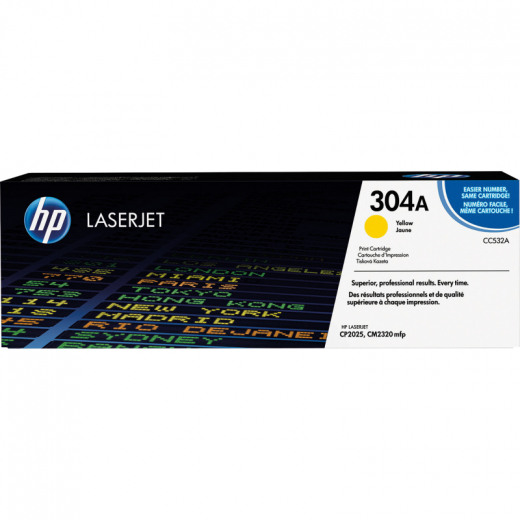 HP Toner CC532A 304A 2.800Seiten gelb, - HPACC532A