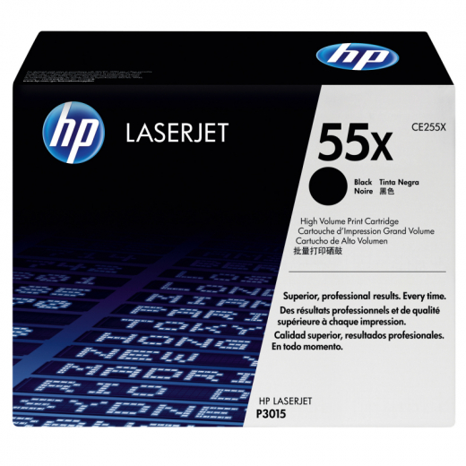 HP Toner CE255X 55X 12.500Seiten schwarz, - HPACE255X