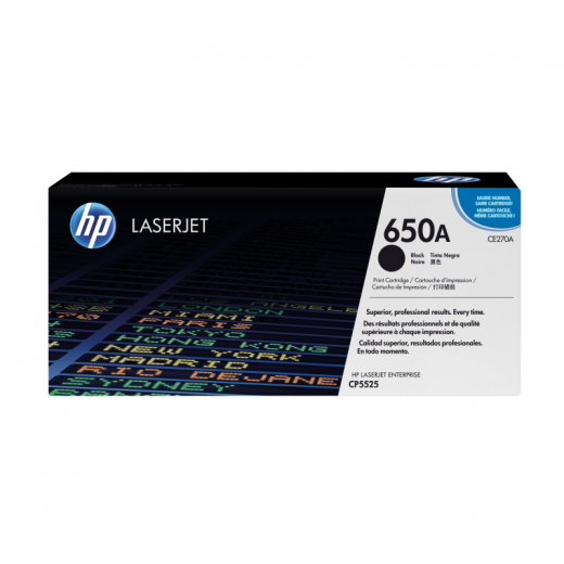 HP Toner CE270A 650A 13.500Seiten schwarz, - HPACE270A