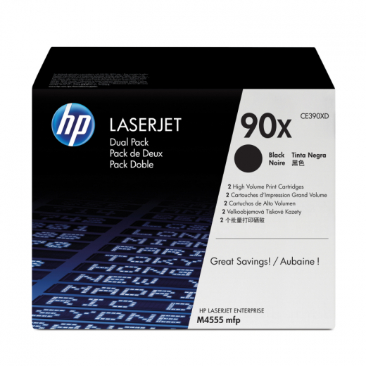 HP Toner CE390XD 90X 24.000Seiten schwarz 2 St./Pack., - HPACE390XD