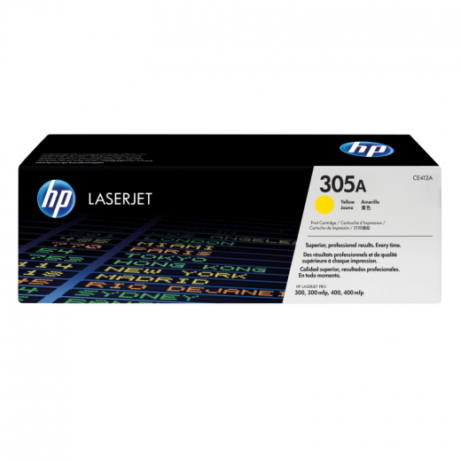 HP Toner CE412A 305A 2.600Seiten gelb, - HPACE412A