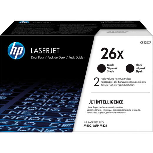 HP Toner CF226XD 26X 9.000Seiten schwarz 2 St./Pack.,