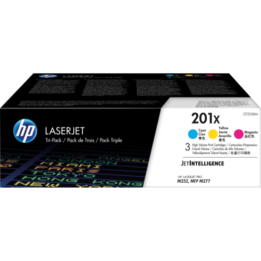 HP Toner CF253XM 201X 2.300Seiten c/m/y 3 St./Pack.,