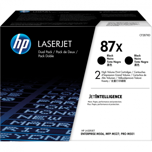 HP Toner CF287XD 87X 18.000Seiten schwarz 2 St./Pack., - HPACF287XD