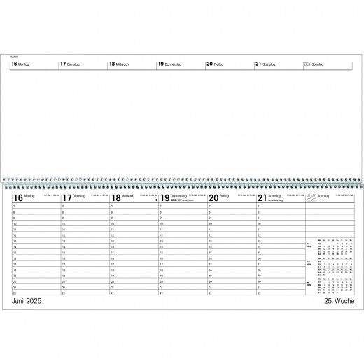 ZETTLER Tischquerkalender GIGANTA XXL 126-0013 1W/2S,