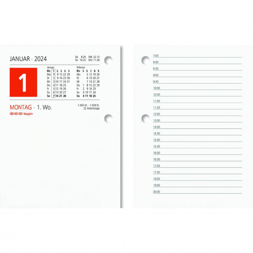 ZETTLER Umlegekalender 336-0000 80x110mm 384Blatt 1T/2S, - 640329600