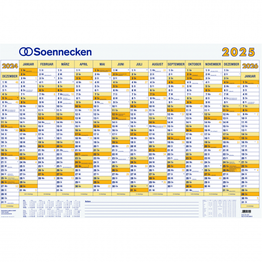 Soennecken Plakatkalender 2025 5176-25 100x70cm 14M/1S, - 640329700