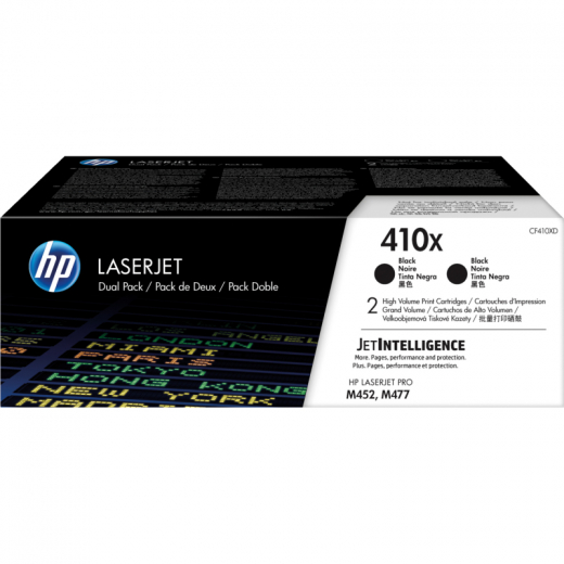 HP Toner CF410XD 410X 6.500Seiten schwarz 2 St./Pack., - HPACF410XD