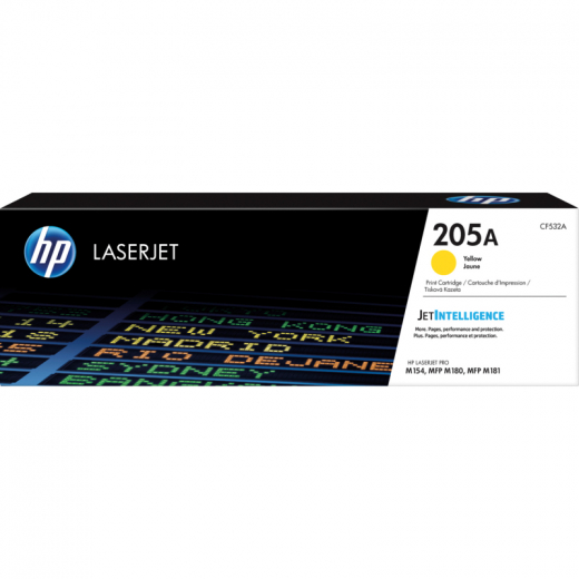 HP Toner CF532A Nr.205A 900Seiten gelb, - HPACF532A