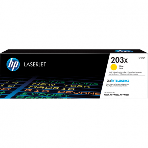 HP Toner CF542X 203X 2.500Seiten gelb, - HPACF542X