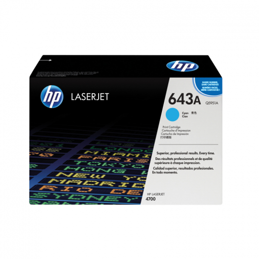 HP Toner Q5951A 643A 10.000Seiten cyan, - HPAQ5951A