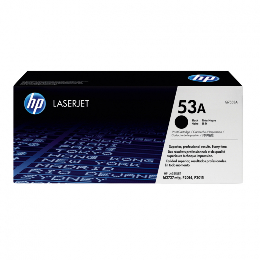 HP Toner Q7553A 53A 3.000Seiten schwarz, - HPAQ7553A