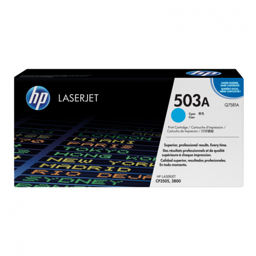 HP Toner Q7581A 503A 6.000Seiten cyan, - HPAQ7581A