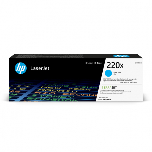 HP Toner W2201X 220X 5.500S cyan, - 578241001