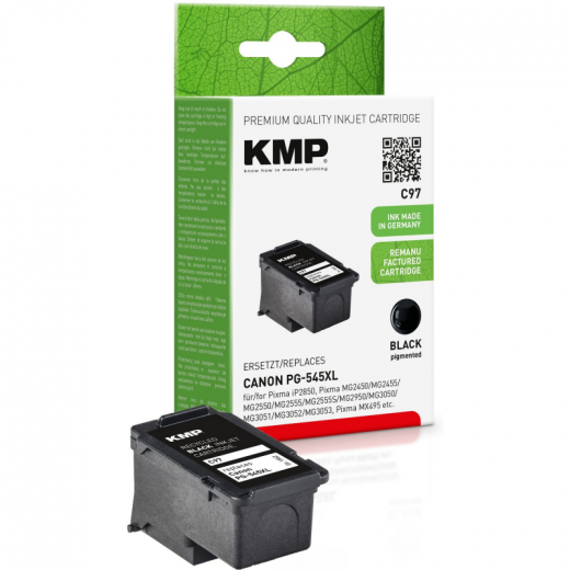 KMP Tintenpatrone C97 1562,4001 wie Canon PG545XL sw, - 101288890