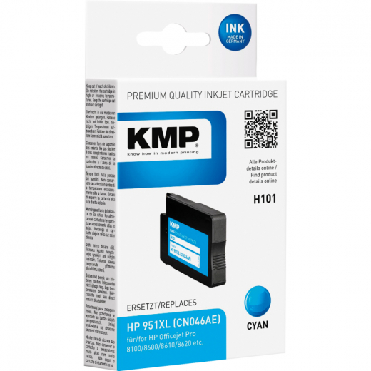 KMP Tintenpatrone H101 1723,4003 wie HP CN046AE Nr.951XL cyan,